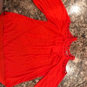 Ladies Cold Shoulder Cutout Top